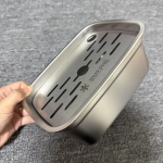 304 Stainless Steel Tea Tray, "Fengxue" Style, Hollow-Out Fruit Pattern, Simple Design for Outdoor - Image 3