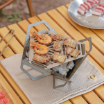 Card-Style Detachable BBQ Grill, Portable Stainless Steel Grill for Camping