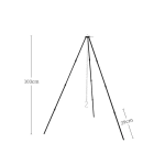 Detachable Triangle Hanging Grill, Portable Aluminum Alloy Campfire Tripod for Cooking - Image 4