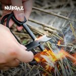 Outdoor Fire Starter, Magnesium Flint Rod with Scraper, Emergency Fire Starting Tool