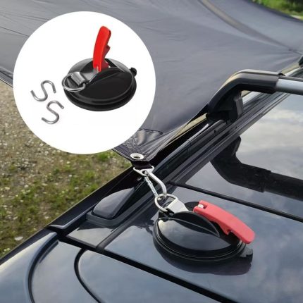 Outdoor Suction Cup, Car Roof/Tent/Awning Hook, "Pigtail" Fastener for Camping