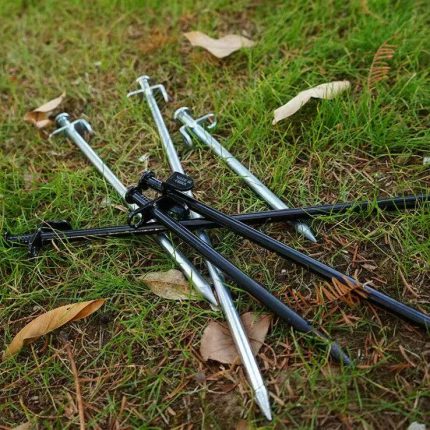 Outdoor Tent Stakes, Extra Thick & Long for Snow/Sand, Cast Steel for Tents & Awnings