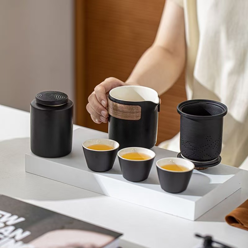 微信图片_20251031112635_217_497 Portable Travel Tea Set, Quick Cup for Outdoor Camping, Personal Single-Person Teapot & Cup - Image 1